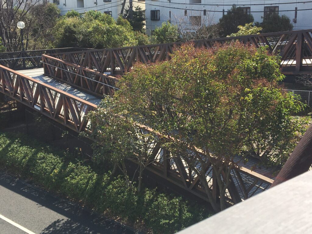 長浜公園近くの歩道橋